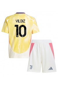 Juventus Kenan Yildiz #10 Babytruitje Uit tenue Kind 2024-25 Korte Mouw (+ Korte broeken)